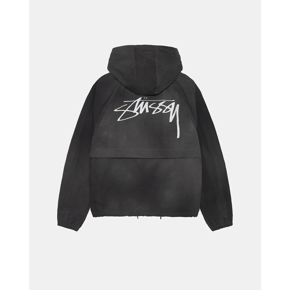 Stussy WAVE DYE BEACH SHELL Windbreaker Jacket - Black size XL
